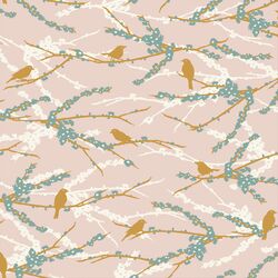 Little Aviary Sparrows in Pink Cloud
