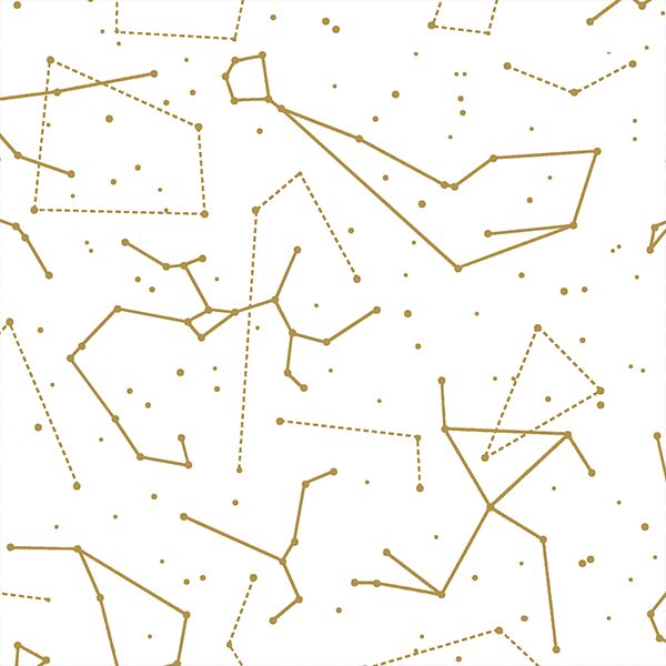 Star Charts in Marigold on White