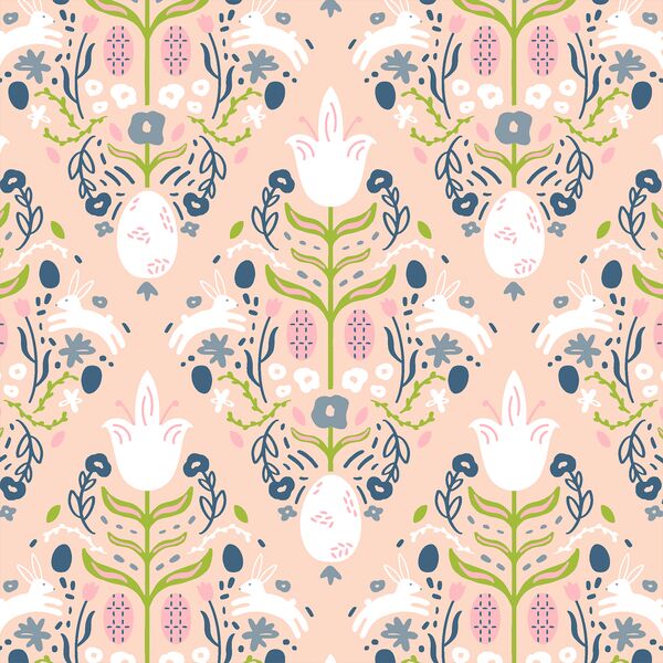 Folksy Easter in Grassy Garden