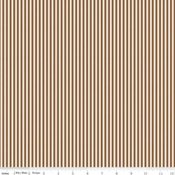 1/8" Stripe in Teddy Bear on Ivory