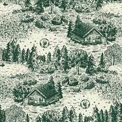Lake Life Toile in Emerald