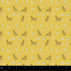 Hedgerow Cats in Yellow