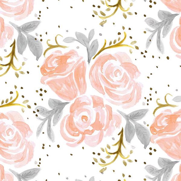 Large Sparkling Rose in Peach