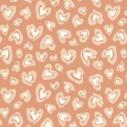 Large Wild Hearted in Cream Peach and Clay