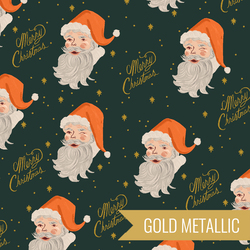 Santa in Evergreen Metallic