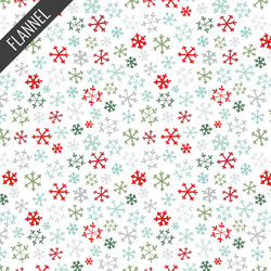 Snowflakes Flannel in Multi