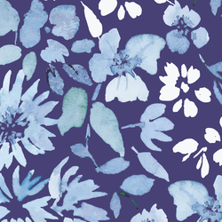 Alcove Blooms in Indigo