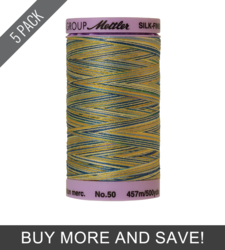 China Blue (9085-9829) - Silk Finish Cotton Multi 50wt - 500 Yards (5 Pack)