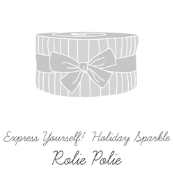 Expressions Batiks Express Yourself! Holiday Sparkle Silver & Gold 2.5" Strip Roll B