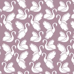 Swan Silhouette in Celestial
