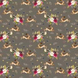 Small Autumn Bunnies in Dark Taupe