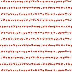 Striped Hearts in White