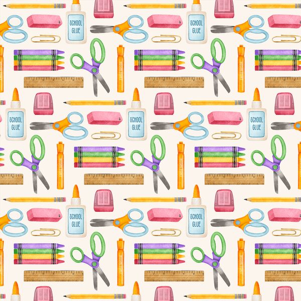 Back 2 School Supplies in Ivory