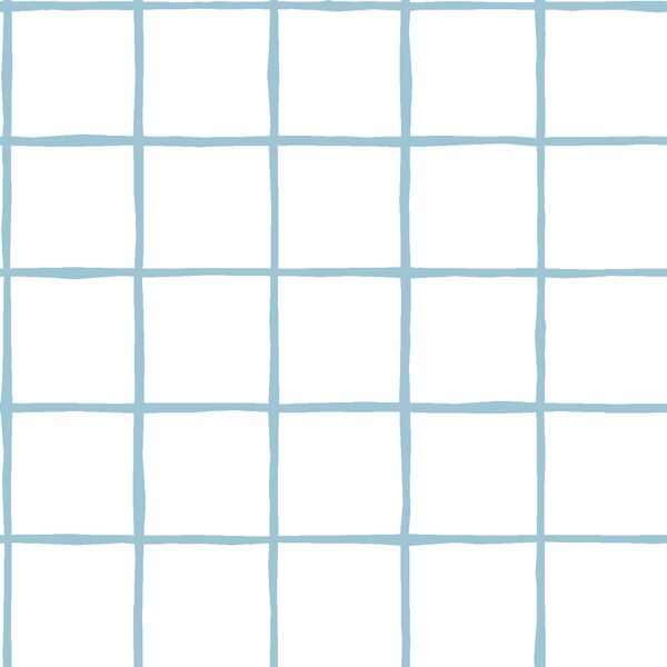 Windowpane in Bluebell on White