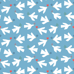 Summer Birds in Blue Sky