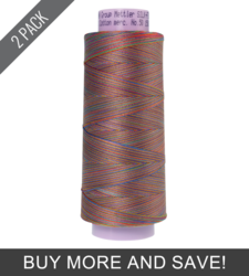 Preppy Brights (9090-9842) - Silk Finish Cotton Multi 50wt - 1500 Yards (2 Pack)