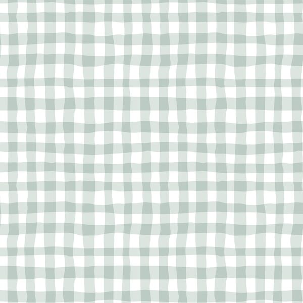 Organic Gingham in Blue Sage