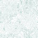 Paperie in Garden Teal on White