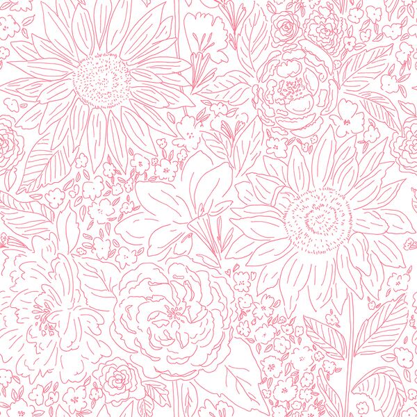 Paperie in Hot Pink Sunset on White