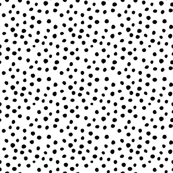 Little Modern Polka Dot in Black on White