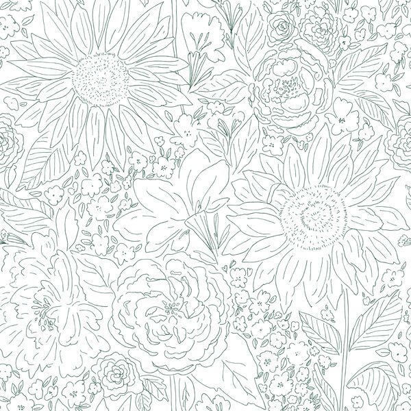 Paperie in Deep Emerald on White