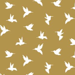 Hummingbird Silhouette in Marigold