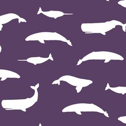 Whale Silhouette in Aubergine
