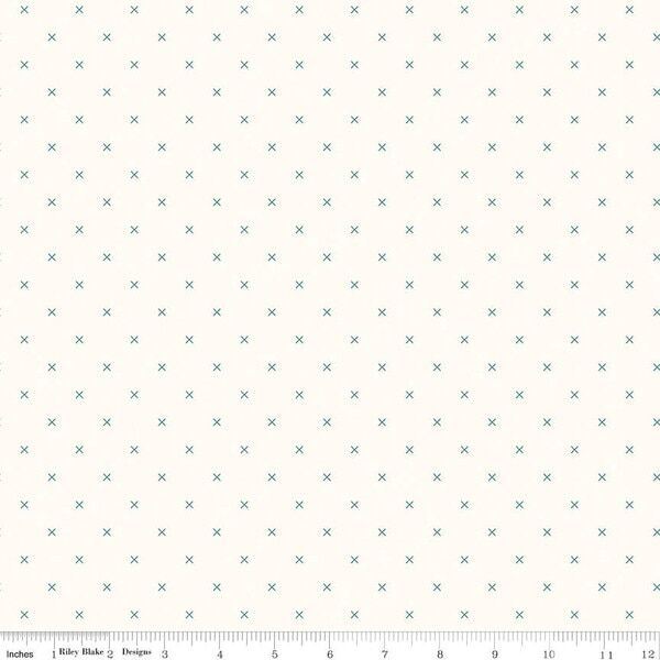 Bee Cross Stitch in Jade on Cloud