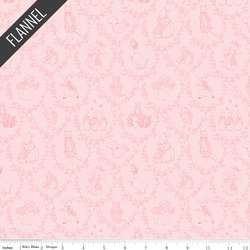 Peter Rabbit and Friends Toile Flannel in Pink