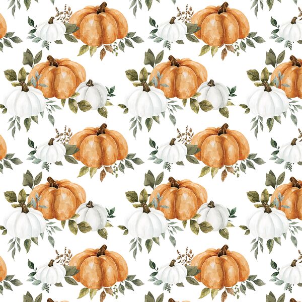 Pumpkin Fields in White