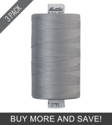 Ash (9141-2791) - Silk Finish Cotton 40wt - 1094 Yards (3 Pack)