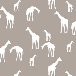 Giraffe Silhouette in Taupe