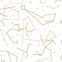 Star Charts in Marigold on White