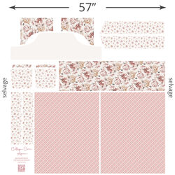 Cottage Core Apron Panel in Rose