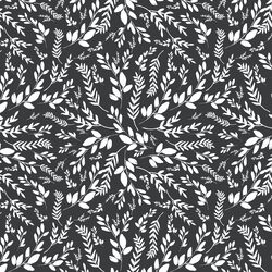 Small Wild Foliage in Dark Grey