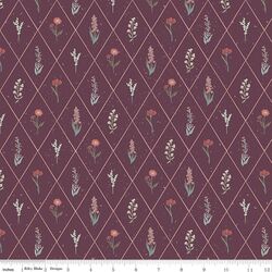 Floral Argyle in Sangria