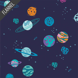 Planetary Parade Flannel in Fun