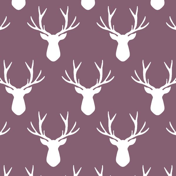 Stag Silhouette in Mulberry