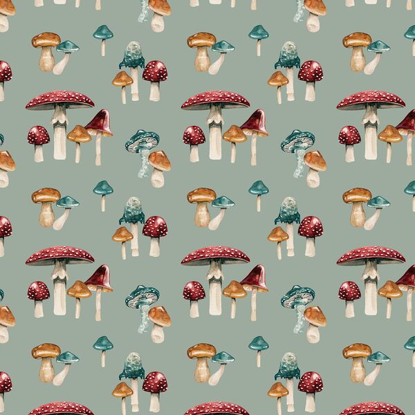 Wild Mushrooms in Sage