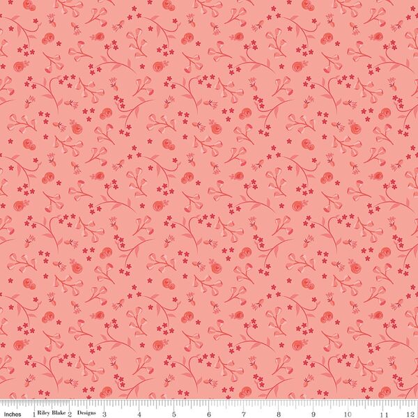 Floral in Coral