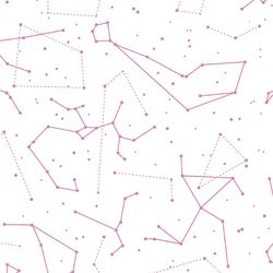 Star Charts in Wisteria on White