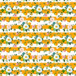 Small Orange Blossoms in Orange Stripes