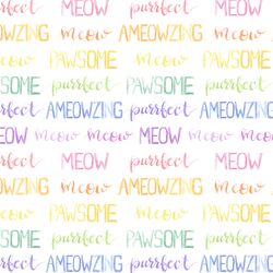 Purrfect Script in Rainbow