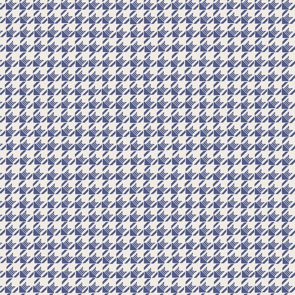 Striped Houndstooth in Ultramarine Blue
