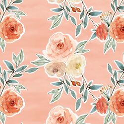 Ardent Floral in Vintage Rose Wash