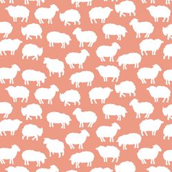 Sheep Silhouette in Grapefruit
