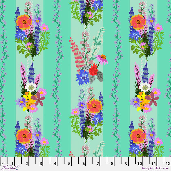 Floral Fusion in Aqua