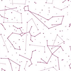 Star Charts in Azalea on White