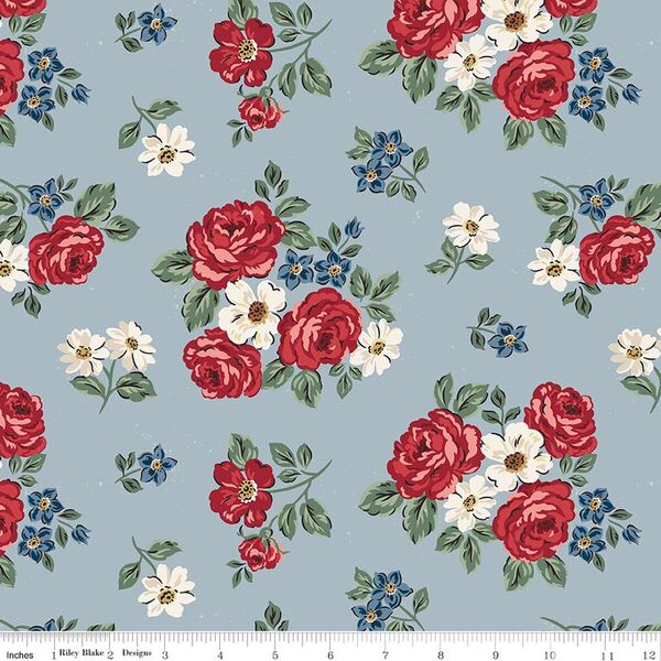 Floral in Blue