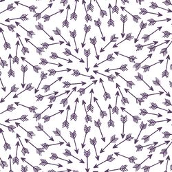 Arrows in Aubergine on White